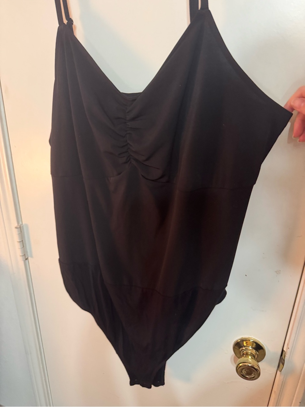 Torrid Black Women's Ruched Tank Bodysuit 3X